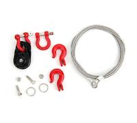 lvifloae 3 In 1 Simulation Accessory Kit Metal Wire Rope Pulley Lock Sleeve Decorative Fitting For Off Road Climbing Simulation Vehicle Model Scene Restoration Auxiliary Parts