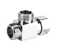 lvifloae 3 Way T Shaped Water Diverters,1/2 Toilet Hose Connector Brass Chrome Bidet T Shape Adapter Value Water Line Splitter for Shower Arm Mounted Angle Hose Bath Shower Arm Toilet Sprayer