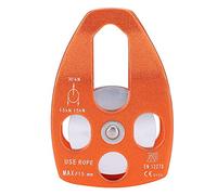 lvifloae 30KN Capacity Aluminum Block and Tackle Pulley for Rock Climbing Large Single Sheave Rescue Pulley with Sliding Side Plate for Outdoor Rescue Aerial Work (Orange)