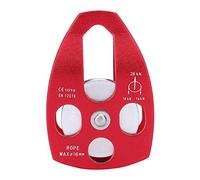 lvifloae 30KN Capacity Aluminum Block and Tackle Pulley for Rock Climbing Large Single Sheave Rescue Pulley with Sliding Side Plate for Outdoor Rescue Aerial Work (Red)