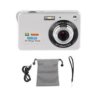 lvifloae 4K Digital Camera 48 Megapixel 2.7 inch LCD Display 8x Zoom Anti Shake Vlogging Camcorder for Photography Continuous Shooting Pink for Teens and Adults Beginners (Silver)