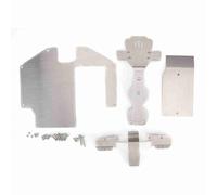 lvifloae 4Pc 1/7 Stainless Steel Armor Set Full Front Chassis And Rear Axle Body Armor Front Chassis Rear Protection Set Essential For Desert Racing Extreme Bashing