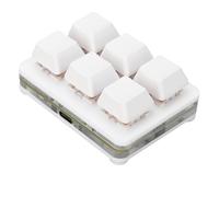 lvifloae 6 Key Custom Mini Mechanical Keyboard Gaming Keyboard DIY Programmable Red Switch Small USB Wired RGB Multifunctional Shortcut Keys for Working Gaming (White)