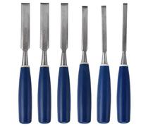 lvifloae 6PCS Professional Woodworking Chisels Wood Flat Tool Set Woodworking Slotting Chisel Spade Steel Sharp Carving with Smooth ABS Handle for Carpenters Wood Artists