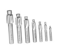 lvifloae 7Pcs Carbide Counterbore End Mill Set M3 M12 Straight Shank Square End Mill Steel Professional Counterbore Drill Bits with Countersink Hole for Copper Aluminum Cast Iron