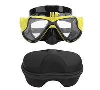 lvifloae Action Camera Diving Goggles, Volume HD Anti Fog Tempered Lens Diving Face Cover Equipped with Special Stand for ScubaDiving Snorkeling Freediving Swimming Surfer Yellow (Fluorescent Yellow)