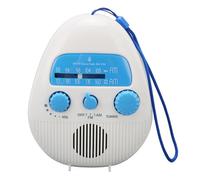 lvifloae AM FM Shower Radio Waterproofing Portable Bathroom Radio Battery Operated Shower Radio with Built in Speaker Adjustable Volume for Bathroom Kitchen Use