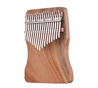 lvifloae Ammoon 17 Key Thumb Piano C Tone Portable Finger Piano Instrument Mbira Kalimba Solid Camphorwood with Carry Bag Music Book Stickers Tuning Hammer for Travel Gift (Wood Color)
