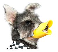lvifloae Anti Bite Duck Mouth Shape Dog Mouth Covers Soft Anti Bite Duck Muzzles Anti Called Muzzle Cover for Friends Comfort Fit Stops Biting Barking Licking Allows Panting (yellow)