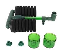 lvifloae Aquarium Sponge Fish Tank Pneumatic Filter Professional Ultra Quiet Dual Bio Sponge Filter Water Goblin Small Aquarium Mini Poop Sucker with 2 Suction Cups for Fish Shrimp (QS 100A)