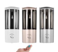 lvifloae Automatic Soap Dispenser Bathroom 500ml Wall Mounted Single Bottle with Ir Sensor Shampoo Box Touchless Soap Dispenser Bathroom Accessories for Household Hotel Public Plac (Capacity(500ml))
