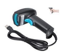 lvifloae Barcode Scanner Handheld 360° Read QR Code USB Reader Barcode Scanner for Supermarket Product Information Reading (Black and Blue)