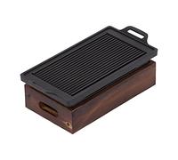 lvifloae BBQ Grill Pan Portable Mini Korean Barbecue Baking Tray Smokeless Multi Function Non Stick Camping Pans Support Alcohol or Charcoal Fuel for 3 to 5 People Cooking