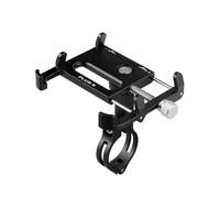 lvifloae Bike Phone Holder,360 Degree Rotating Length Adjustable Aluminum Six Claw Clip On Fixing Bike Handlebar Mount Compatible 3.5-6.2inch Phone Suitable for Motorcycle Scooter (Black)