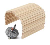 lvifloae Birch Wood Hamster Bridge Adjustable Tunnel Flexible Wood Hideout Ladder Hideaway Climbing Chew Toy for Guinea Pigs Ferrets Hedgehogs Chinchillas Rabbits 20x40cm (20 * 40CM)