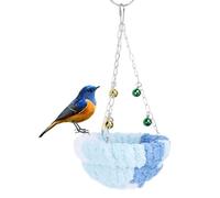 lvifloae Bird Hanging Nest Bird Hammock Fleece Bird Bed Portable Plush Parrot Soft Comfortable Warm Relaxing Safe Bird Swing Nest Bed for Parrot Parakeet