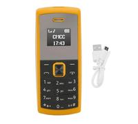 lvifloae BM01 Compact 2 in 1 Mini Phone with Hands Function Voice Converter Bluetooth Dialing Dual SIM Card GSM Phone 850 900 1800 1900 MHz Yellow (Yellow)