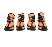 lvifloae Botas de invierno para perros Protectores de patas Zapatos impermeables para la lluvia y la nieve para cachorros pequeños, medianos y grandes Anti lamiendo Calzado antideslizante (M)