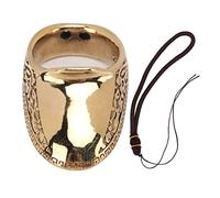 lvifloae Brass Archery Thumb Rings Cloud Engraved Pattern Finger Protectors with Anti Lost Rope 20mm Archery Finger Guard for Outdoor Target Practice Recurve Bow Accessories (23#)