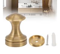 lvifloae Brass Door Knob Robe Hook Simple Beautiful Copper Single Wall Hooks Clothes Hook for Bathrooms Barber Stores Chrome Victorian Mushroom Rim Door Knobs Gold (Antique)