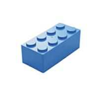 lvifloae Building Block Storage Box Storage Organizer Building Block Shapes Plastic Space Box Superimposed Practical Brick Boxes Stackable for Kids Educational Toy (Blue)