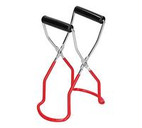 lvifloae Canning Supplies Multi Purpose Stainless Steel Pp Heat Canning Tongs Jar Lifter with Rubber Handles, Red Suitable for Kitchens and Restaurants Sliding Wide Mouth Tongs (Red)