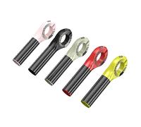 lvifloae Carbon Fiber Mountain Bike Bar Ends Handlebar Fixers 22 2mm Bar Ends Ergonomic Design Effectively Reduces Wrist Fatigue Compatible with Various (Yellow)