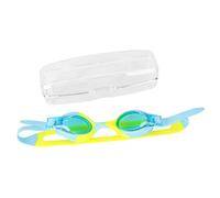 lvifloae Children Swimming Goggles Anti Fog Plain Water Goggles Wide View Silicone Swim Glasses with Adjustable Silicone Headband PC Lens for Boys Girls Pool Beach Swim (Yellow and Blue)