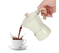 lvifloae Classic Octagonal Pot Aluminium Coffee Kettle Italian Espresso Maker Octagonal Aluminum Mocha Pot for Home Coffee Shop Travel Camping 150ML (Seiko No. 3 Pot 150ML Light Yellow)