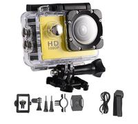 lvifloae Cycling Action Camera 4K Sports DV with 131FT WiFi 20MP Portable Video Camera EIS Anti Shake Helmet Handlebar Mount Included for Motorcycle Biking Outdoor Adventures (Yellow)