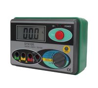 lvifloae Digital Resistance Tester Dy410 Lcd Screen Display Earth Ground Resistance Tester Measuring Meter for Power System Electrical Equipment Protection Equipment Outdoor Testin