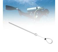 lvifloae Dive Pointer Rod, Aluminum Alloy Dive Sticks Scuba Diving Lobster Tickle Stick Noise Maker with Lanyard (Silver, Blue)