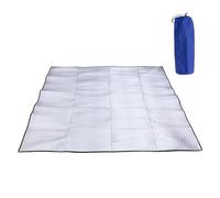 lvifloae Double sided thickened picnic mat large size beach camping mat tent floor aluminum foil foam moisture insulation portable foldable for outdoor camping beach barbecue (2m)