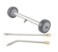 lvifloae Dual Function Water Broom Cleaner, 4000 PSI Undercarriage Pressure Washer with 2 Extension Rods, 1/4 Quick Connect Car Under Washing Accessory
