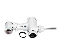 lvifloae Durable Manual Flush Valve, 0.8-1.2 (Mpa) Urinal Flush Valve No Manual Reset Required,Polished Chrome Finish for Office Hotel Home Toilet Hand Pressing Flushing Tool