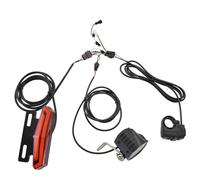 lvifloae Electric Bike Front Rear Light Set 24 48V Rear Light with Brake Electric Bike Horn Kit with Switch Significantly Enhances Riding Safety Constructed From Premium ABS Material