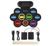 lvifloae Electric Drum Set Children's Musical Instruments Portable Pad Kit Supports Dtx Game Bt Accompaniment With Dual Speakers 7 Drum Styles 6 Rhythms 10 Demo Songs Practice