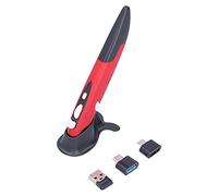 lvifloae Ergonomic Design Mouse Pen Wireless 2.4 G Creativity Extremely Handover Left Right Handed Anti Strain Computer Stylus No Driver Needed for PC Laptop Black Red (black red)