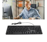 lvifloae Ergonomic Keyboard,K1800 Minority Language Keyboard 104 Keys 4.9ft Cable Ergonomic Design USB Wired Gaming Keyboard for Office English (Spanish QWETZ Layout)
