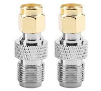 lvifloae F Type to SMA Male Female Coax Connector Coaxial Adapter 2 Sets 6 Pcs Gold Plated Brass RF for WiFi, CB Amateur Ham Radio Antenna Walkie Talkie
