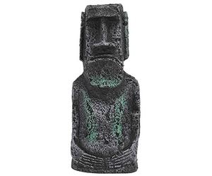 lvifloae Fish Tank Aquascaping Bundle with Moai Statue Tiki Easter Island Head Monte Carlo Aquarium Plant Seiryu Stone Live Rock Aquarium CO2 System Black Background Decor