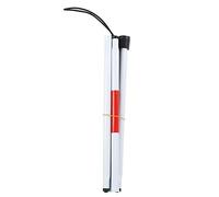lvifloae Foldable Cane Collapsible Reflective Walking Stick Adjustable Folding Cane Guide Stick Night Travel for Blind Visual Impaired Durable Aluminum Alloy White Red 48.8 Inch