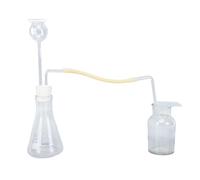 lvifloae Gas Generating Apparatus Kit with Long Neck Funnel, 150ml Conical Flask & 125ml Gas Collection Bottle, Chemistry Lab Equipment for Producing O2, H2, CO2