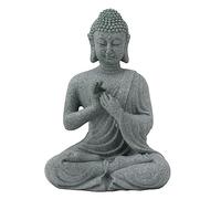 lvifloae Green Sandstone Buddha Statue Small Sitting Figurine Buddhist Sculpture Indoor Outdoor Home Garden Courtyard Living Room Decor Ornament (7135K-01)
