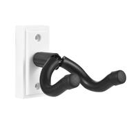 lvifloae Guitar Wall Mount Hanger Hook, Wood Grain Guitar Wall Mount Hook, Ukulele Stand Solid Sturdy Black Metal HolderHanger Multifunction Hanger for Acoustic Electric Banjo, Bass (White)