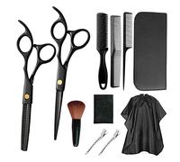 lvifloae Hairdressing Kits Hair Cutting Tools 13 PCS Stainless Steel Professional Barber Scissors Set Hair Teeth Trimmer Flat Cutting Shears Comb Hairstylist Essentials