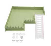 lvifloae Hamster Platform With Ladder Set Large Space Fun Hamster Stand Platform & Climbing Bridge Plastic Toy Cage Accessories Easy to Install for Indoor Pet Cage (M Type)