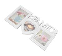 lvifloae Heart Frame,Multiple Picture Frame Unique Design Modern Style 3 Hole Love Photo Frame with Small Hook Engagement Gift Love Picture Frame for Couple Anniversary Wedding