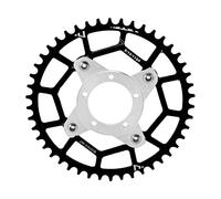 lvifloae High Hardness Motor Bike Gear Adapter Aluminum Alloy 46T 104BCD Sprocket Adapter Mid Drive Electric Bike Conversion Chainring Conversion Kit for BBS01 BBS02 CNC (black)