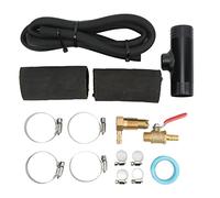 lvifloae Installation Kit Auxiliary Transfer Tank Connector Kit with Fuel Pipe Connector Tee Clamp 11025 Replacement for Trucks Silver Only for (Negra)